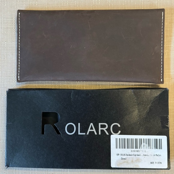 High Quality Brown Leather Multi-function Envelope Wallet Clutch  & Card New - Picture 6 of 13